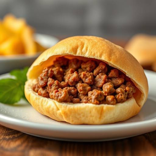 Vetkoek filled with savory mince, a popular and affordable South African snack